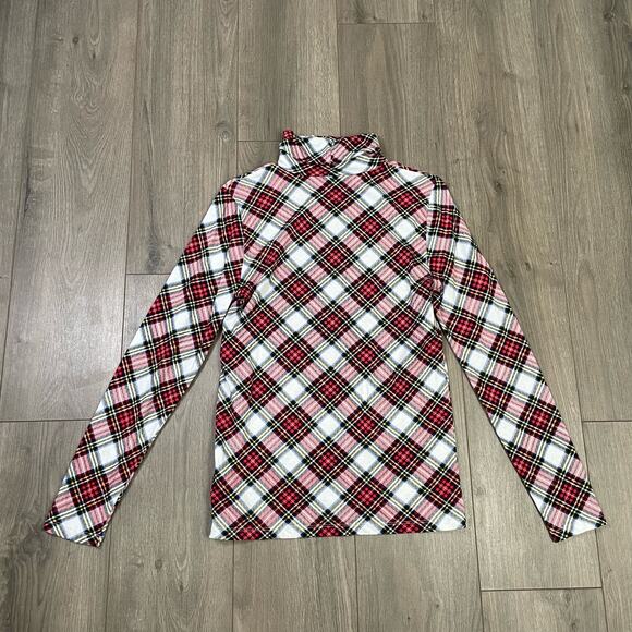 J Crew Striped Tissue Turtleneck Plaid Long Sleeve Cotton Shirt US Women's S - Picture 3 of 5